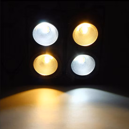 4X100W LED Audience Blinder Flächenleuchte 4 Augen Strobe